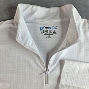 IBKUL Womens XXL White Icefil Cooling UPF 50+ Quarter Zip Performance Top NWT